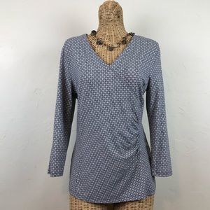 TALBOTS Biz Attire Cross-Over Side Gather MED